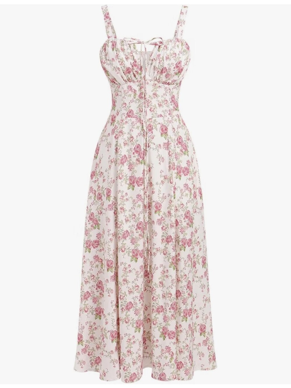 Women Floral Corset Dress, Boho - Picture 4 of 4